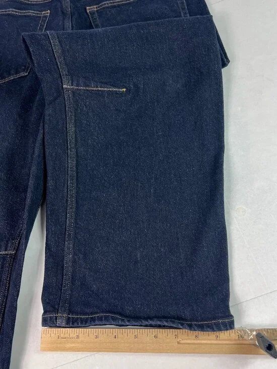 Pistola Jeans Women's 37x25* Beau Seamed Horseshoe Crop Dark Blue Denim Tag 33 - Picture 11 of 16